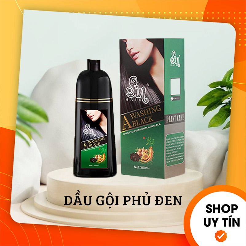 Dầu gội phủ bạc sin hair màu đen - dầu gội phủ bạc nhật bản 500ml