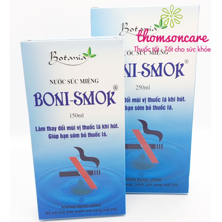 Nước súc miệng BoniSmok - Chai 150ml - Giúp bỏ thuốc lá hiệu quả