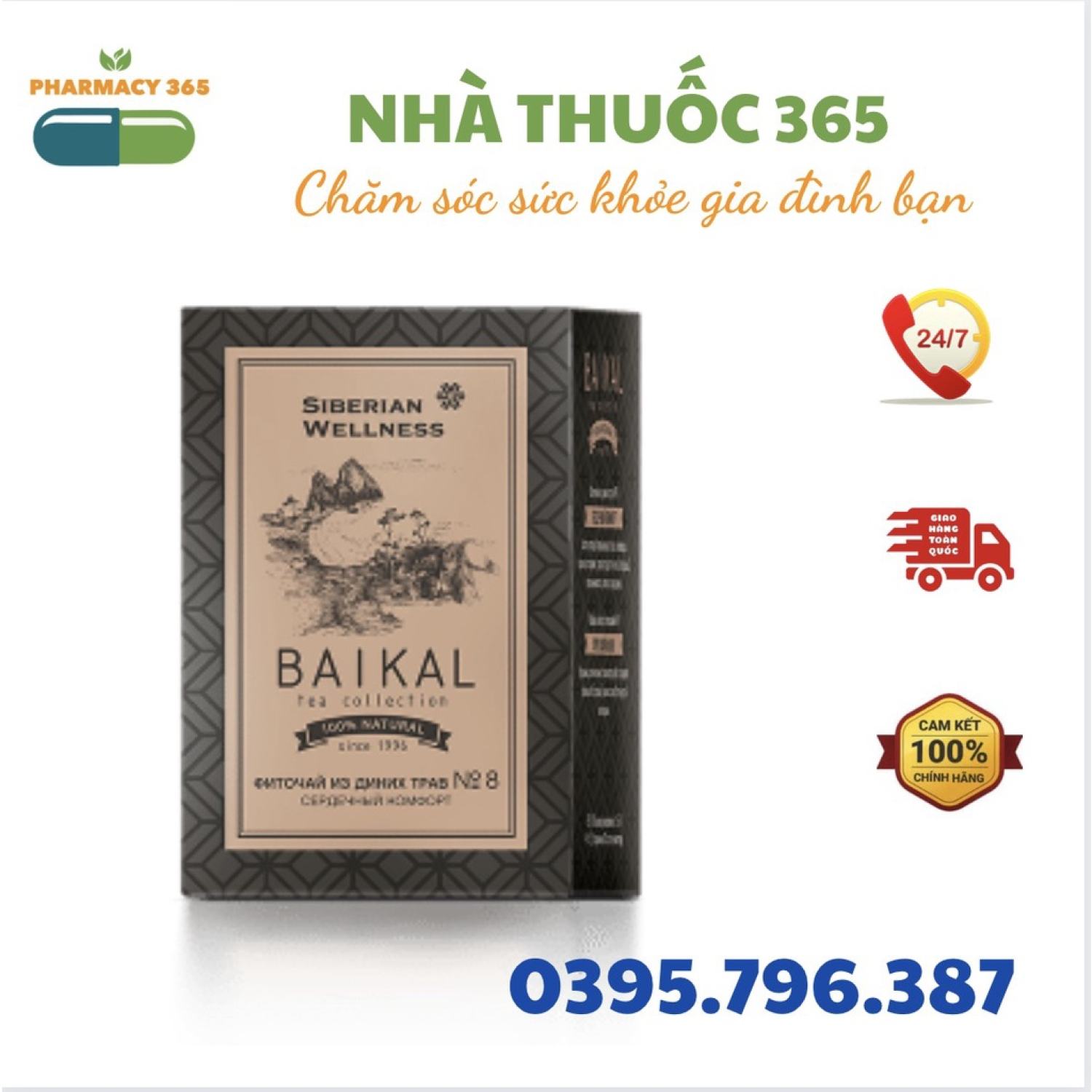 Trà thảo mộc siberian baikal tea collection - herbal tea n8 – trà tim mạch – 30 túi – date t11/2022