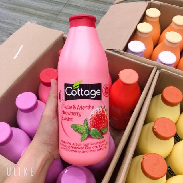 [HCM]Sữa tắm Cottage hương strawberry hàng Pháp 750ml