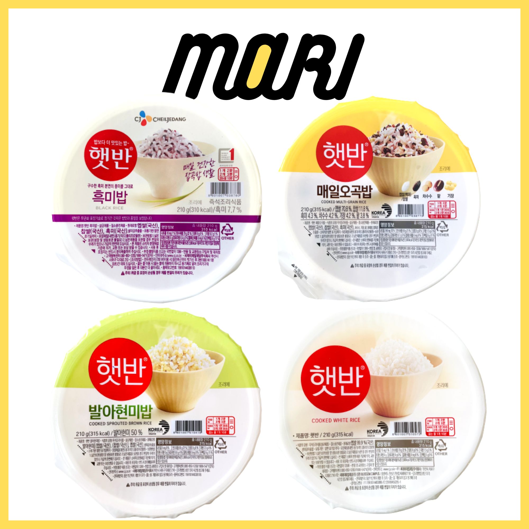 Cơm gạo nếp than/gạo mầm/ngũ cốc CJ