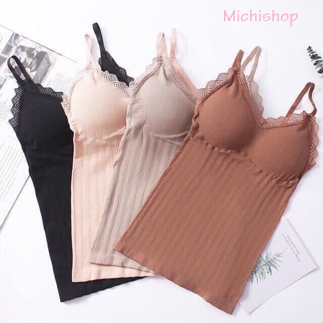 Áo bra tăm 2 dây dáng dài mềm mịn