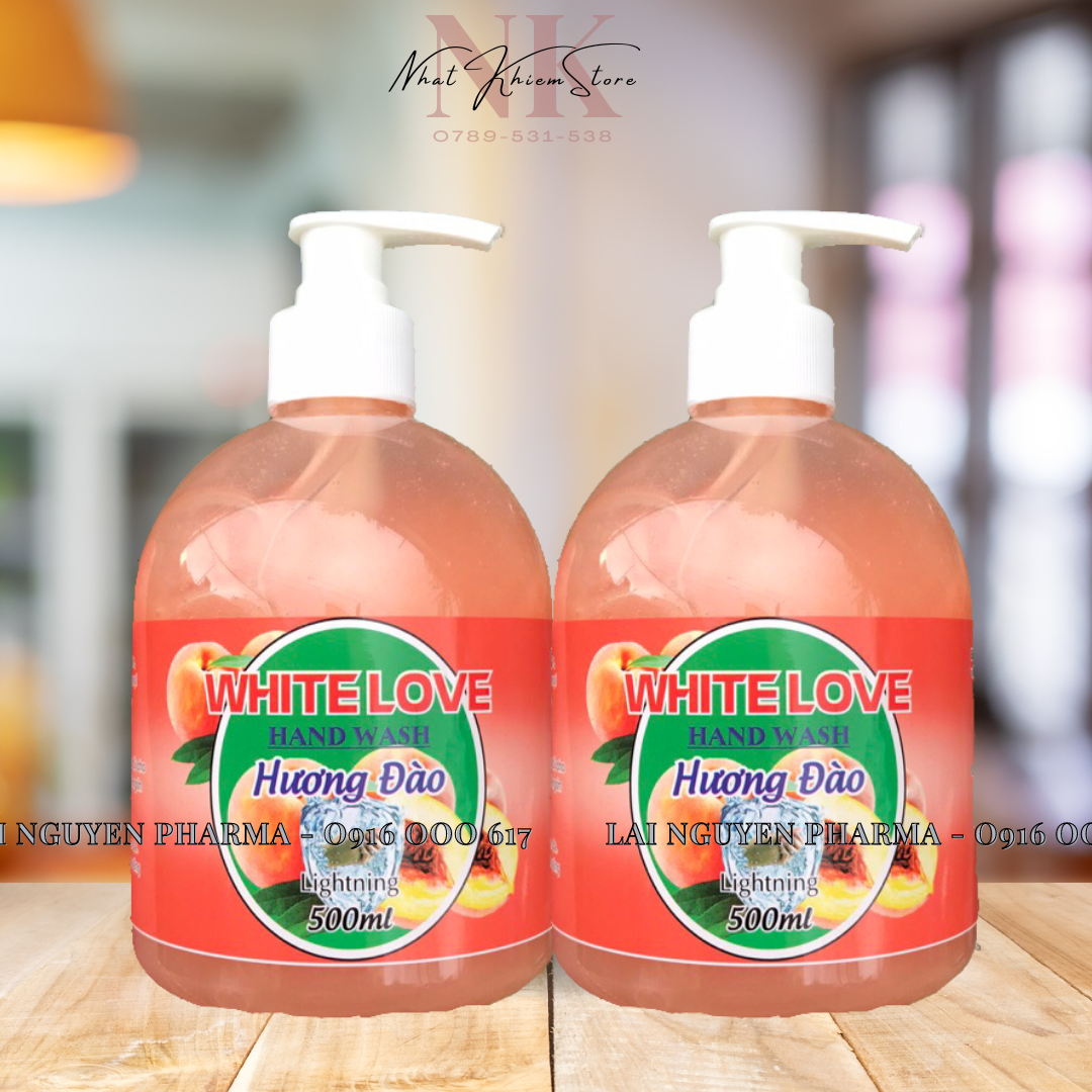 Nước rửa tay White Love hương đào chai 500ml