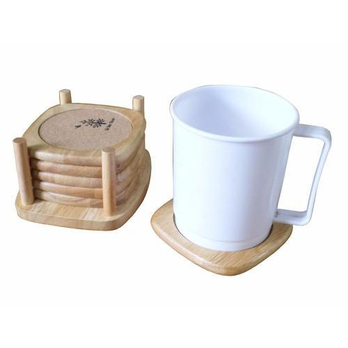 [HCM]Bộ lót ly bầu 6 cái Gỗ Đức Thành 20171