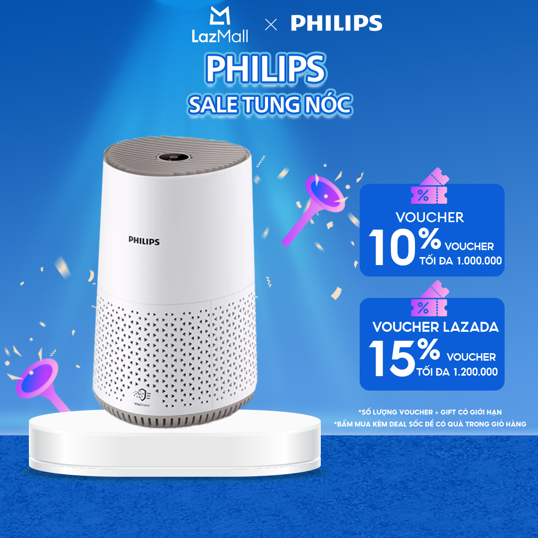 Máy Lọc Không Khí Philips AC0650/10 - Lọc Khí Phòng 44M2 - Bộ Lọc Hepa - Kết Nối App Air - Hàng Phân Phối Chính Hãng