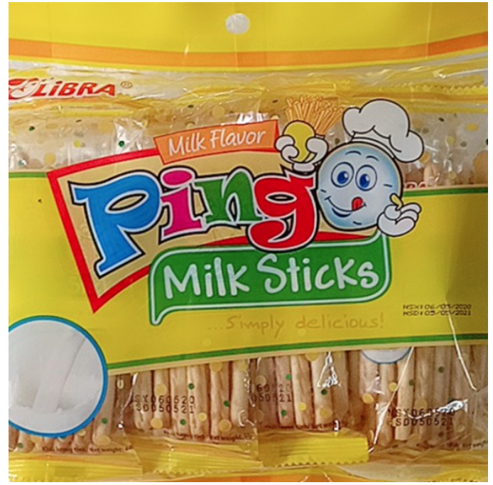 Bánh Quy Ping Milk Stick Hương Sữa Túi 414g
