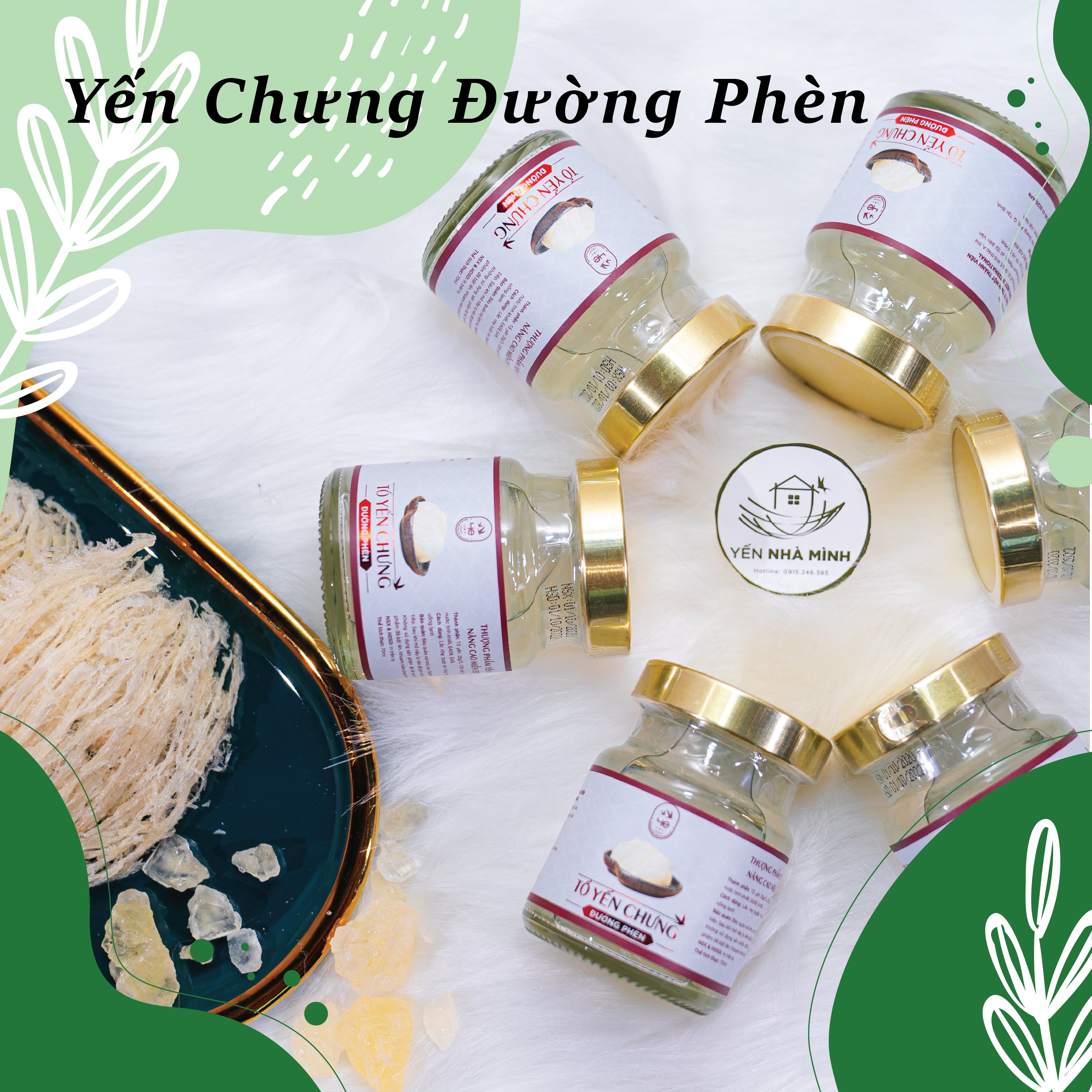 [Yến có giấy công bố] Lốc 6 Hũ Yến Chưng Đường Phèn Thơm Ngon