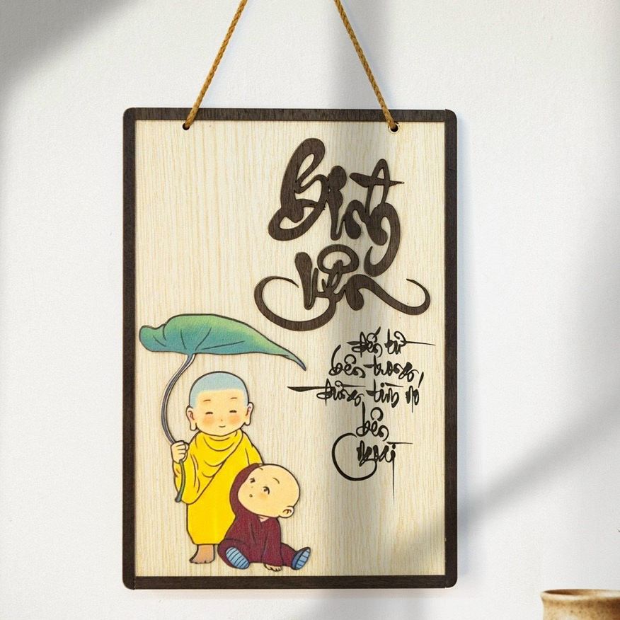 Tranh gỗ chủ đề Phật giáo BÌNH YÊN ĐẾN TỪ BÊN TRONG