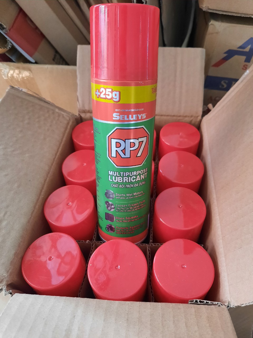 1 THÙNG (12 Chai) CHAI XỊT CHỐNG RỈ, BÔI TRƠN RP7 175gr (240ml)