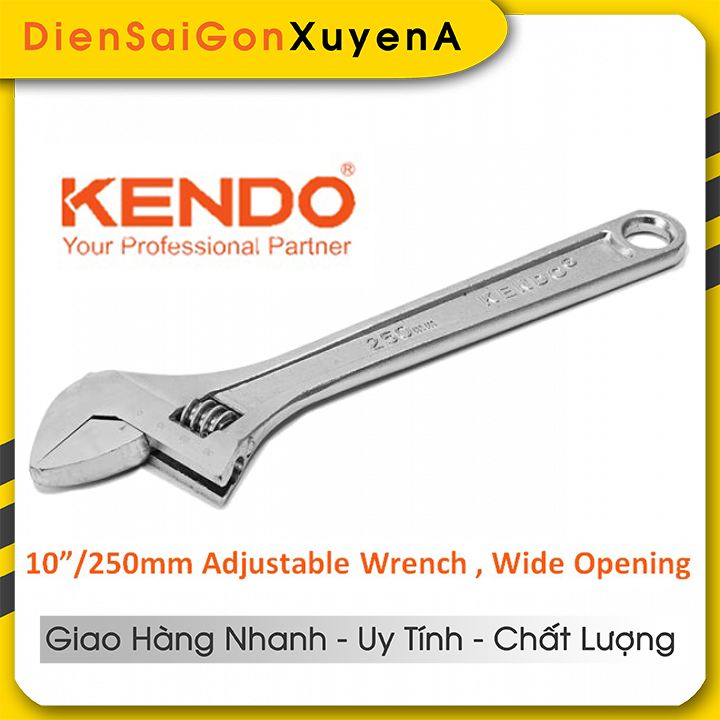 Mỏ lết 250mm 10inch độ mở rộng 35cm cs kendo 15133 - điện sài gòn xuyên á