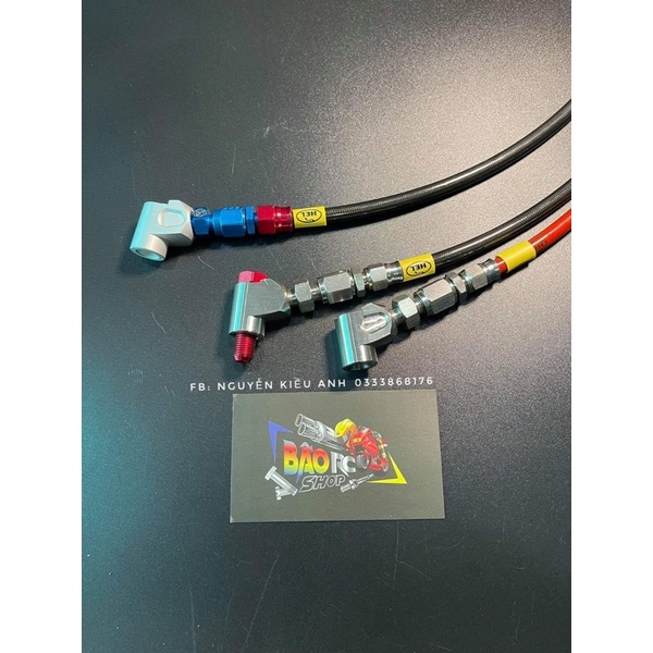 Dây dầu Hel bấm đầu Earl's kèm adapter gắn xe máy