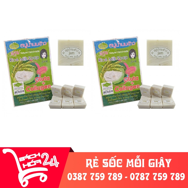 Combo 2 Lốc Xà Phòng Cám Gạo Jam Thái Lan【Bách Hóa 24】