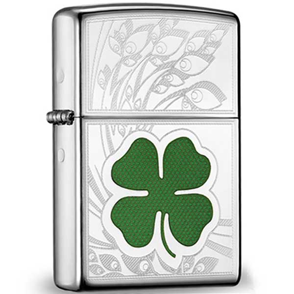Bật lửa Zippo 24699 cỏ 4 lá may mắn