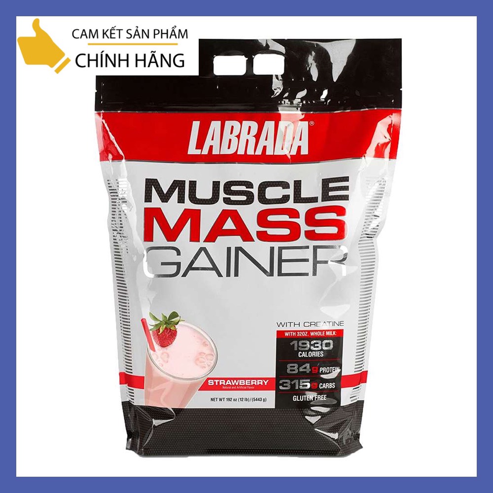 LABRADA MUSCLE MASS GAINER 12LBS SỮA DINH DƯỠNG TĂNG CÂN, TĂNG CƠ DÀNH CHO NGƯỜI GẦY