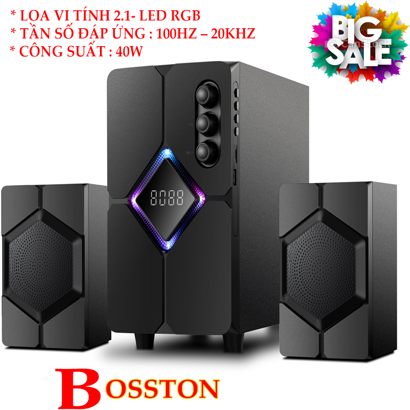 Loa vi tính soundmax - loa bosston t1800 phantom - bluetooth. loa vi tính 2.1 kiêm bluetooth usb thẻ nhớ công suất 40w led rgb 7 màu.