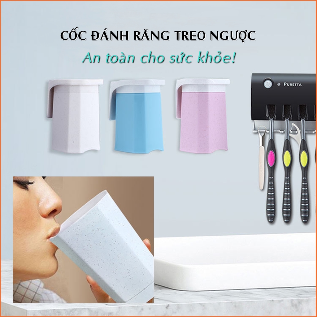 Cốc đánh răng úp ngược Puretta cốc treo tường