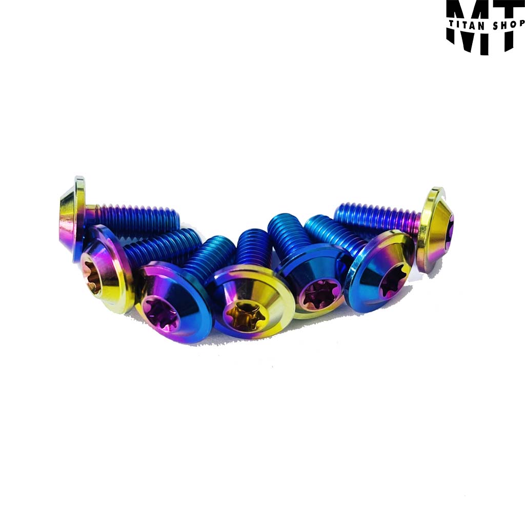 Bộ 5 ỐC Đĩa TITAN GR5 Cầu Vồng Gắn Đĩa Vario150/AB150 2020/Dàn Áo/Đầu Cốt...-MTS