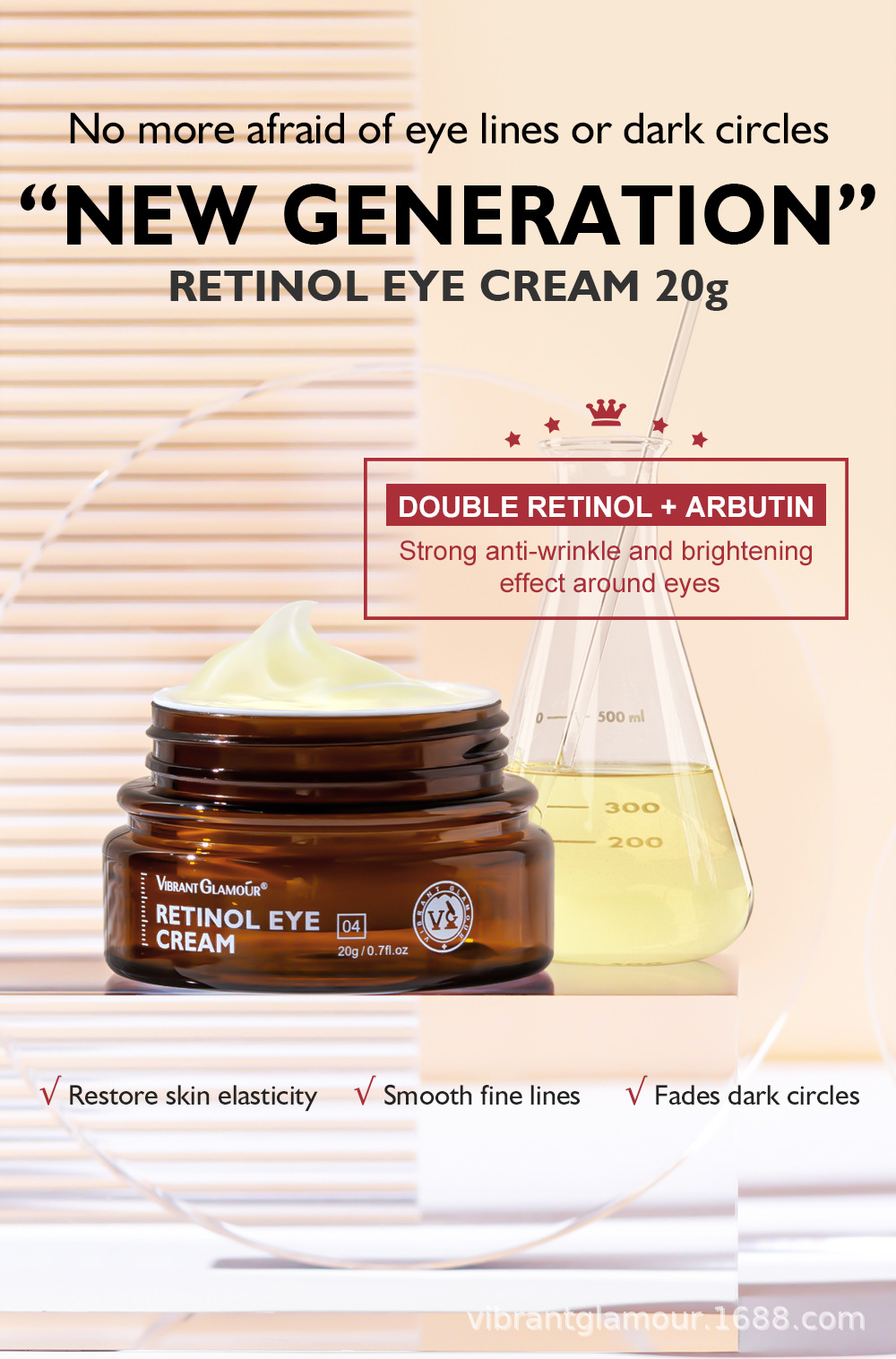 vibrant glamour kem mắt vg retinol giảm quầng thâm mắt bọng mắt dưỡng ẩm chống nếp nhăn moisturizing anti-aging eye cream retion 13