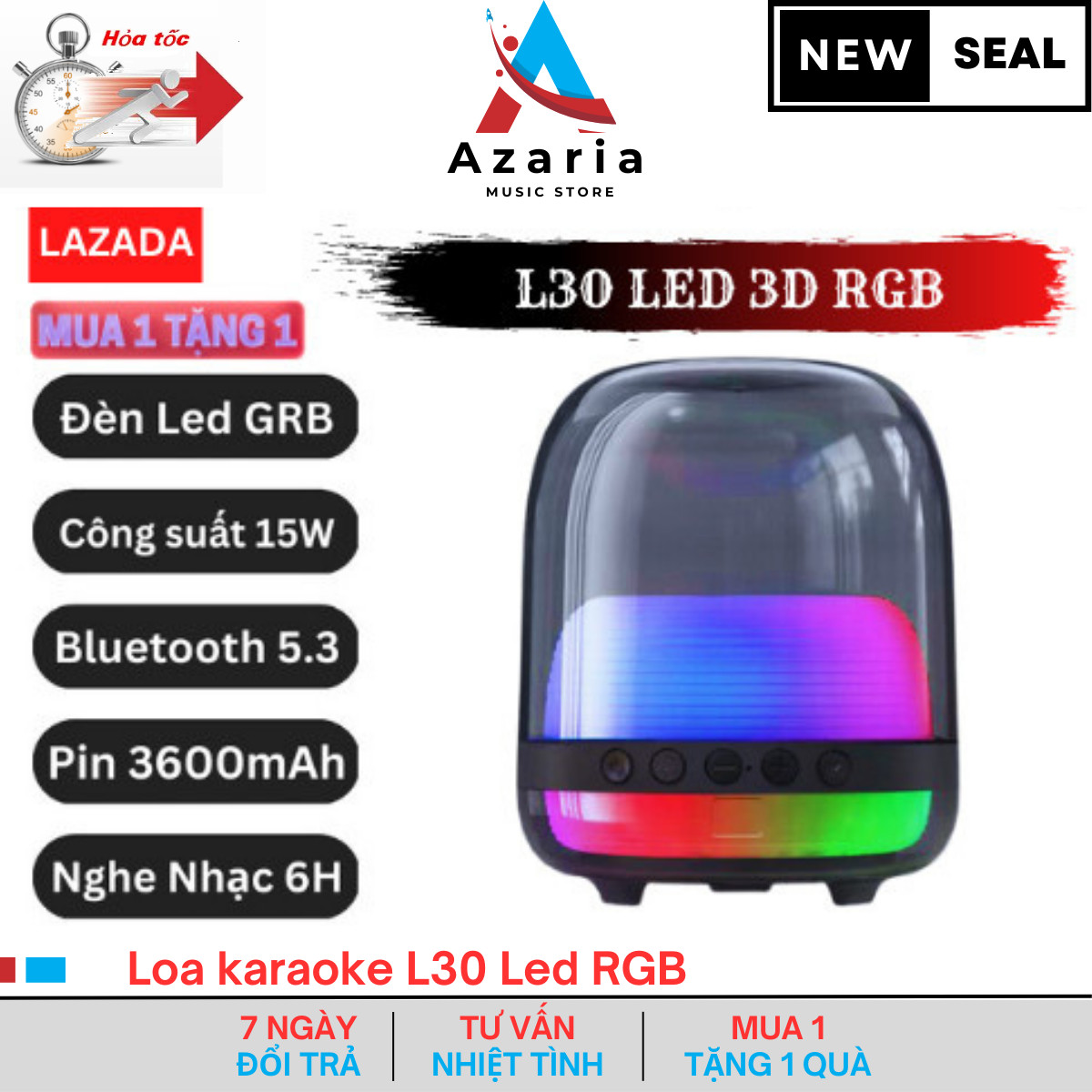 Loa cầm tay giá rẻ l30 mini , loa bluetooth l30 led 3d rgb , đổi màu trong suốt , âm thanh vòm , bass căng trầm, kiểu dáng thời trang bắt mắt .