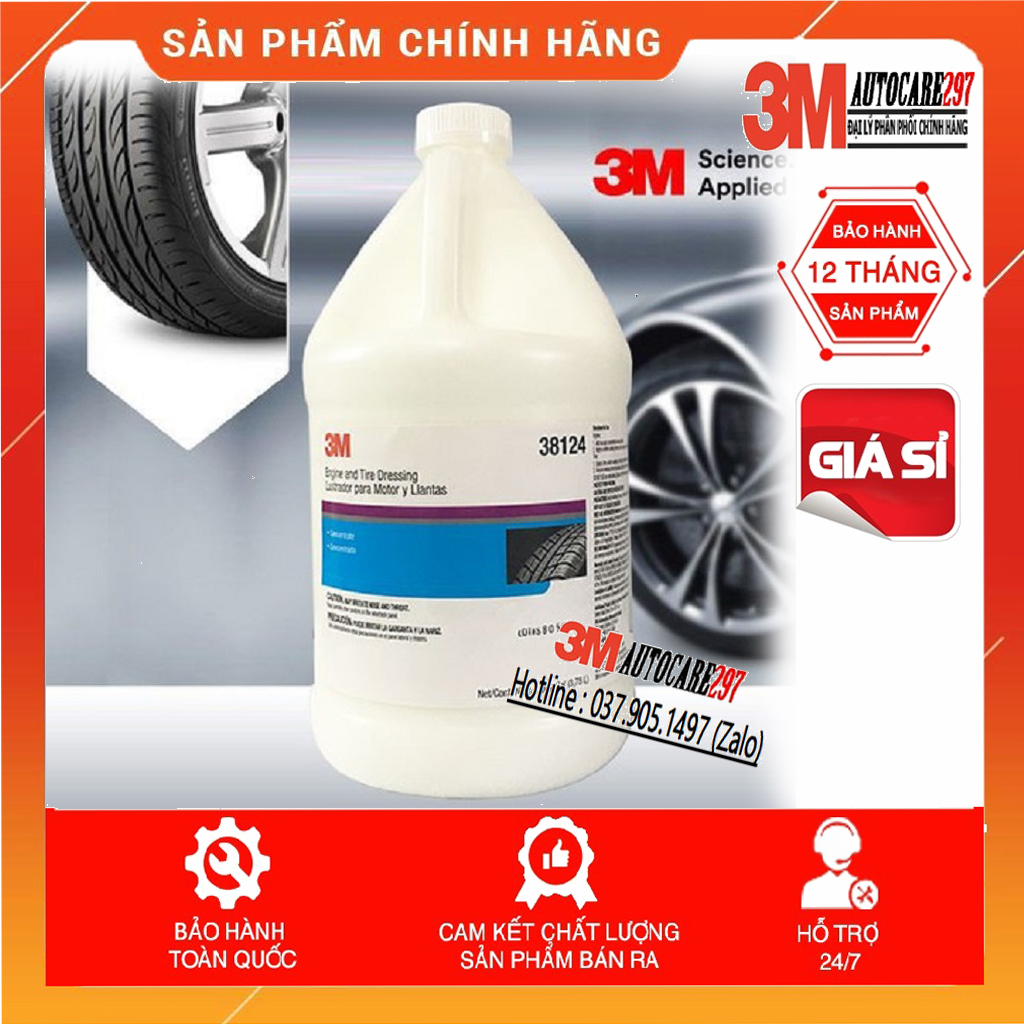 Dung dịch bảo dưỡng vỏ và khoang máy động cơ 3M Engine and Tire Dressing Concentrate 3.78 L