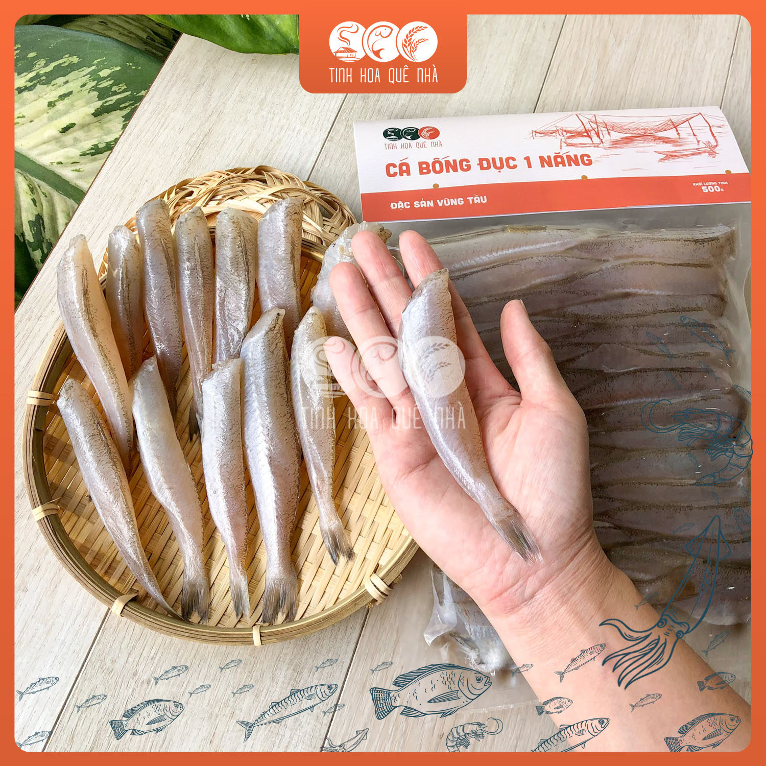 Cá Bống Đục 1 Nắng Vũng Tàu khối lượng 500g - 1kg  Tinh Hoa Quê Nhà