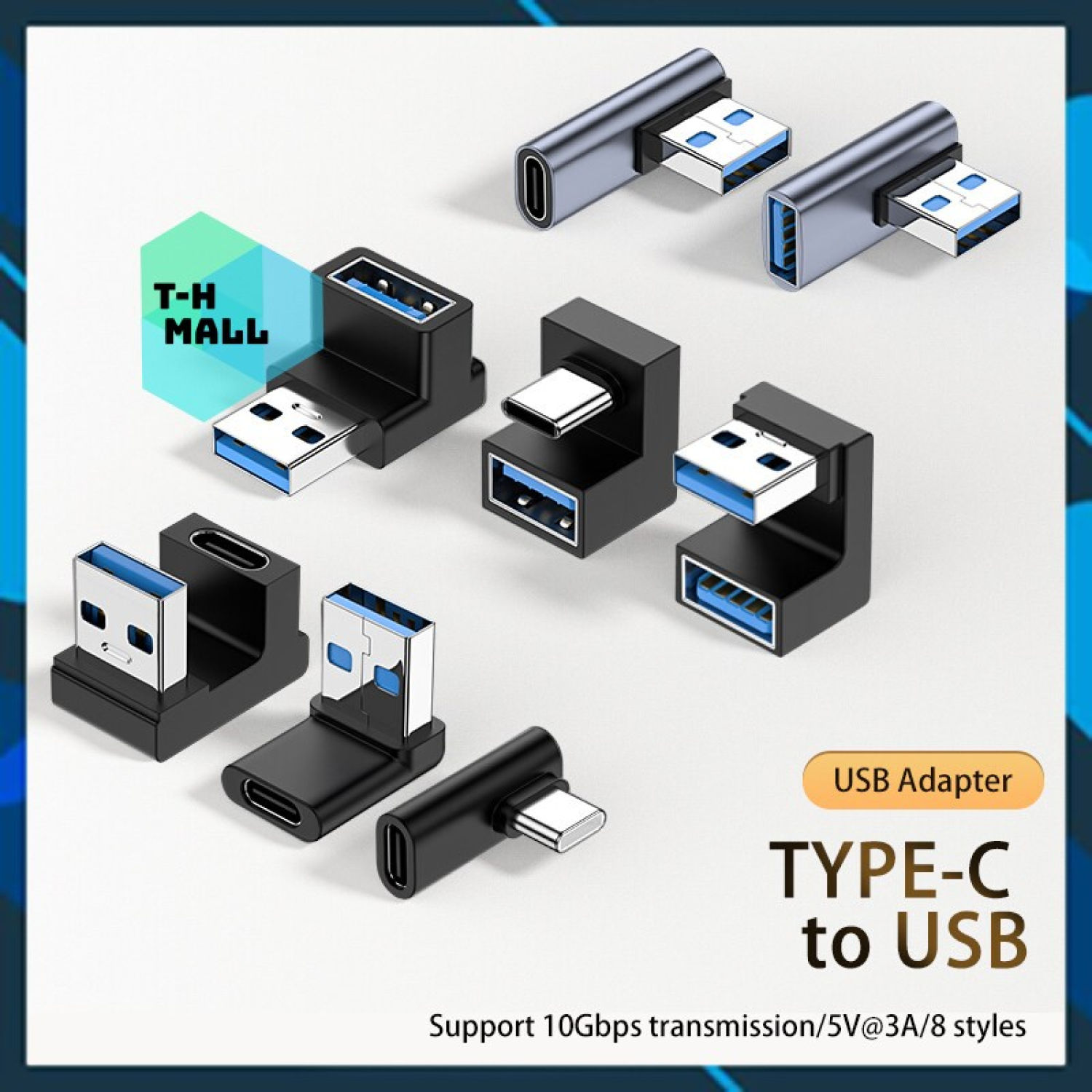 Bộ đầu nối chuyển đổi otg usb 3.1 sang type c usb c female sang usb a male 10gbps dữ liệu cho mac máy tính