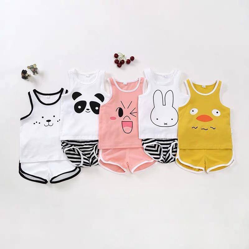 Bộ ba lỗ bé trai,bộ hè bé gái size 3-14kg
