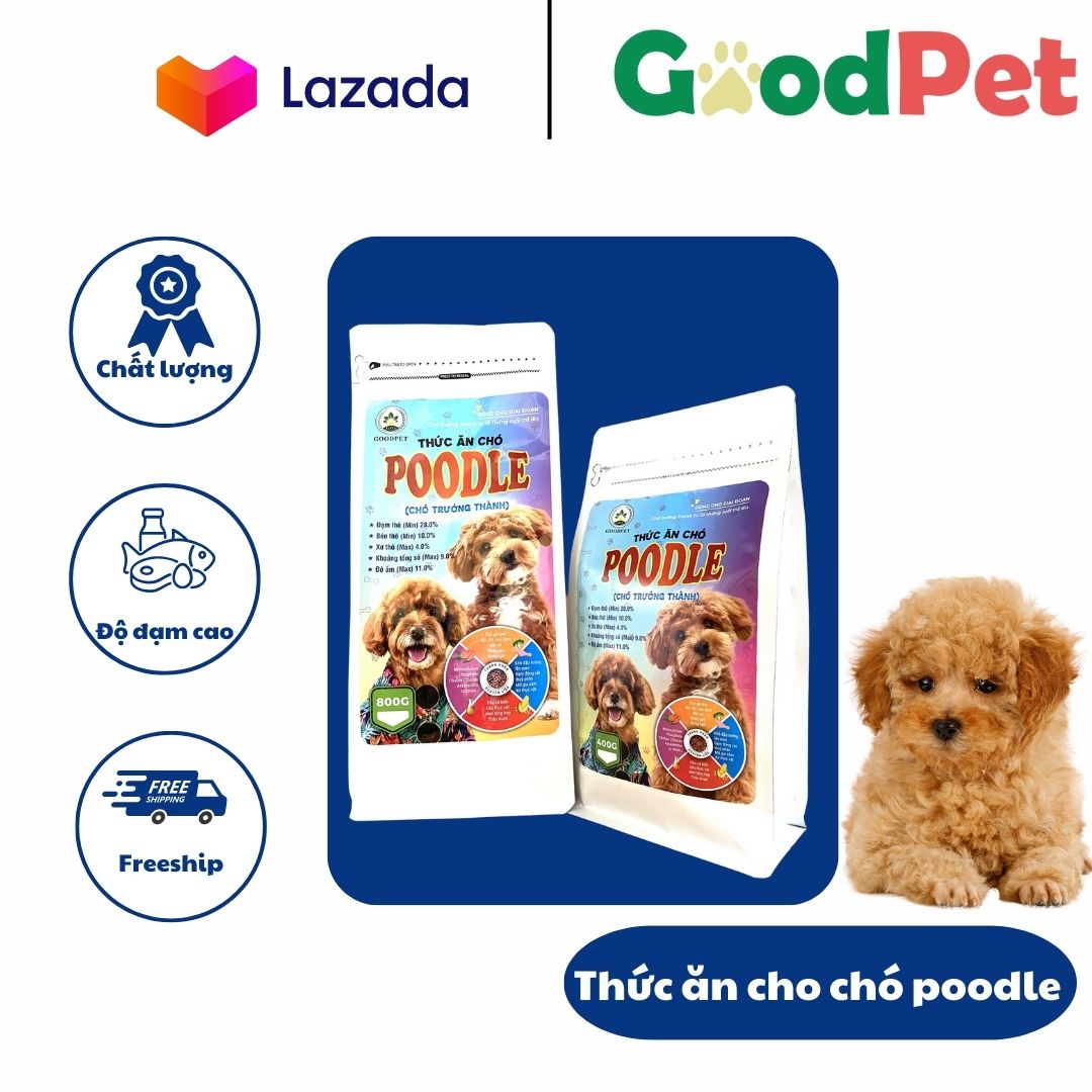 Hạt thức ăn cho chó Poodle trưởng thành thơm ngon cực rẻ GoodPet - CPT01