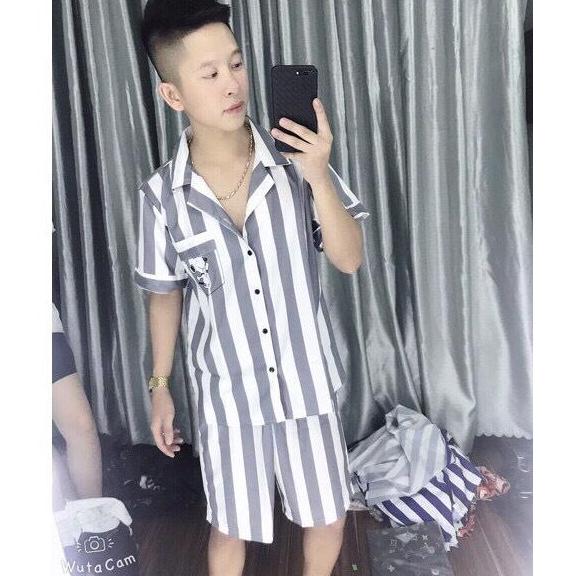 [Phương Linh Luxury 1688] ❤ QUÁ XUẤT SẮC ❤ Bộ Quần Áo Pizama Nam Chất Liệu Kate Thái Cực Hot V765