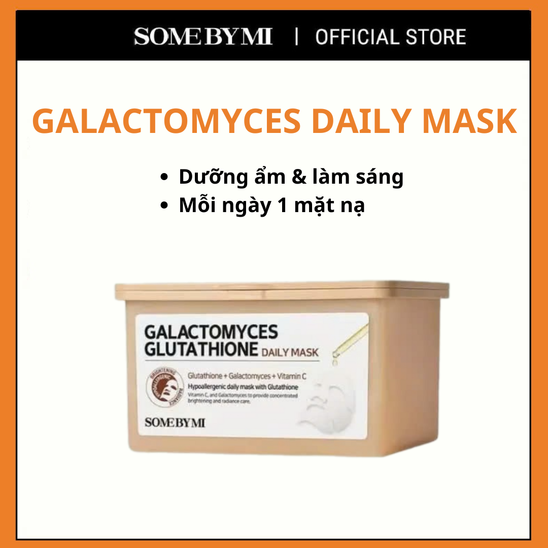  Mặt nạ dưỡng trắng hàng ngày Some By Mi Galactomyces Glutathione Daily Mask 30 miếng 