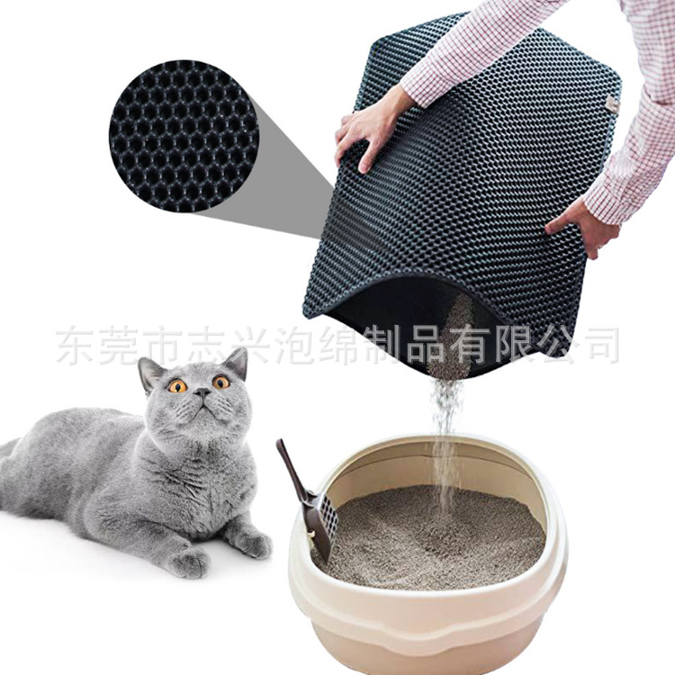 Thảm hứng cát mèo, thảm cát mèo hình vuông, thẩm lót khay vệ sinh cho mèo, chống văng cát, thảm dày dặn và bền