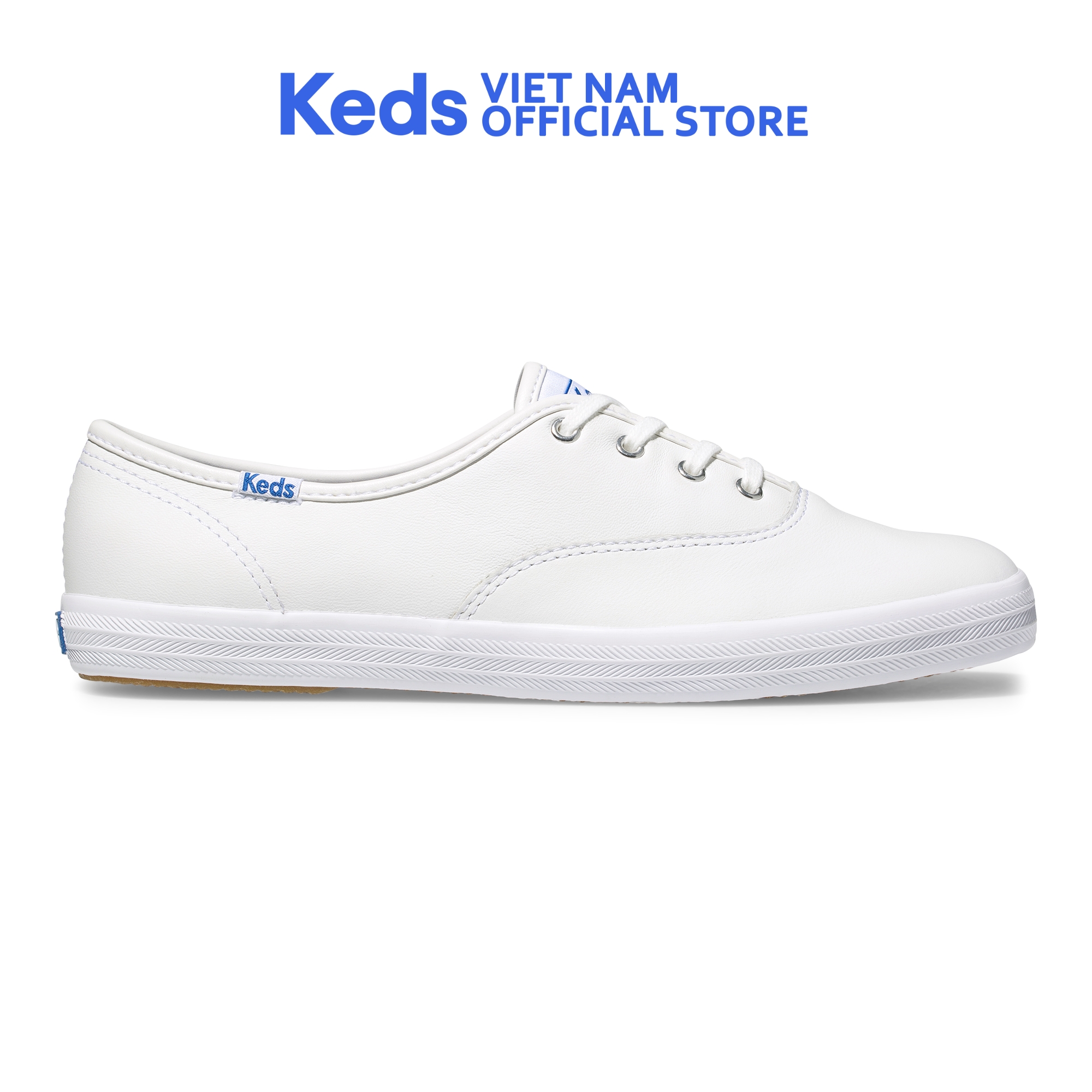 Giày Buộc Dây Lace Up Keds Nữ - Champion Leather White - KD045750