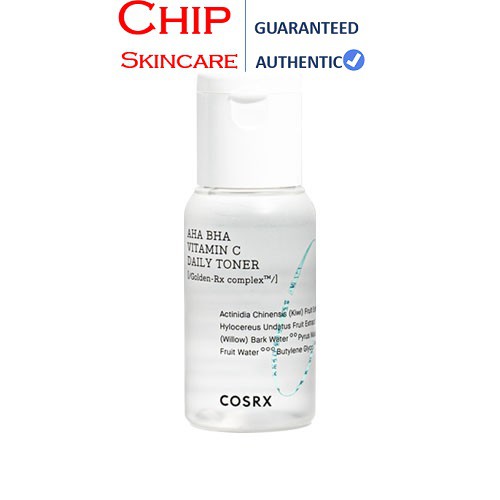 Nước hoa hồng trắng sáng da cosrx refresh aha bha vitaminc daily toner 50ml