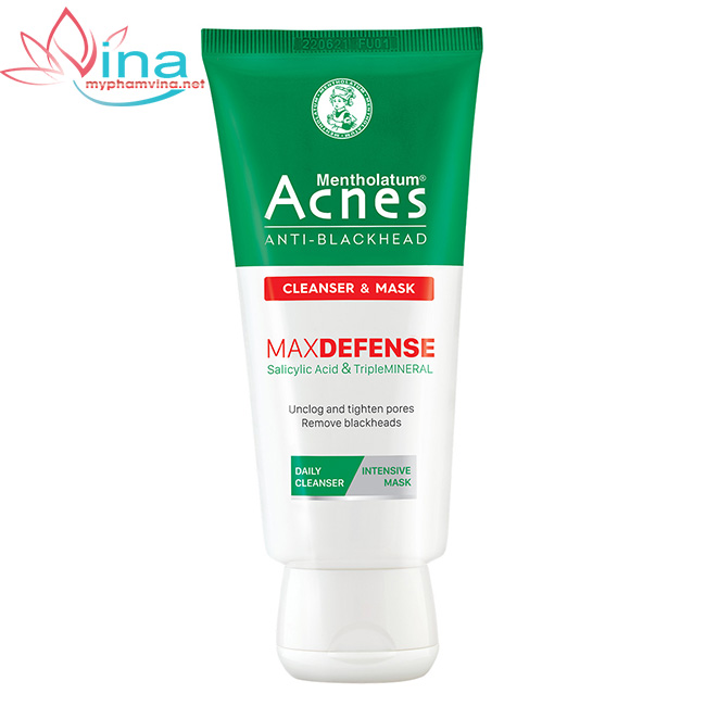 KEM RỬA MẶT & MẶT NẠ NGĂN NGỪA MỤN ĐẦU ĐEN ACNES ANTI-BLACKHEAD CLEANSER & MASK 100GR