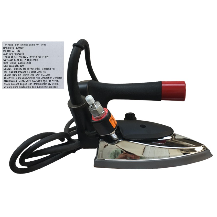 Bàn là công nghiệp Samjin SJT-533 Hàn Quốc hàng chuẩn bảo hành 2 năm lỗi đổi mới trong vòng 1 năm