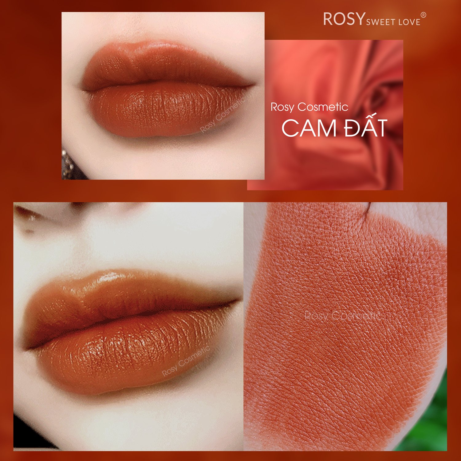 Son thỏi siêu lì, mịn môi rosy sweet love 3.5g