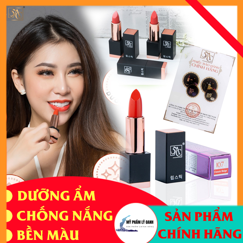 Son môi lì 5AC Hàn Quốc dưỡng ẩm không trôi chính hãng 4.5g