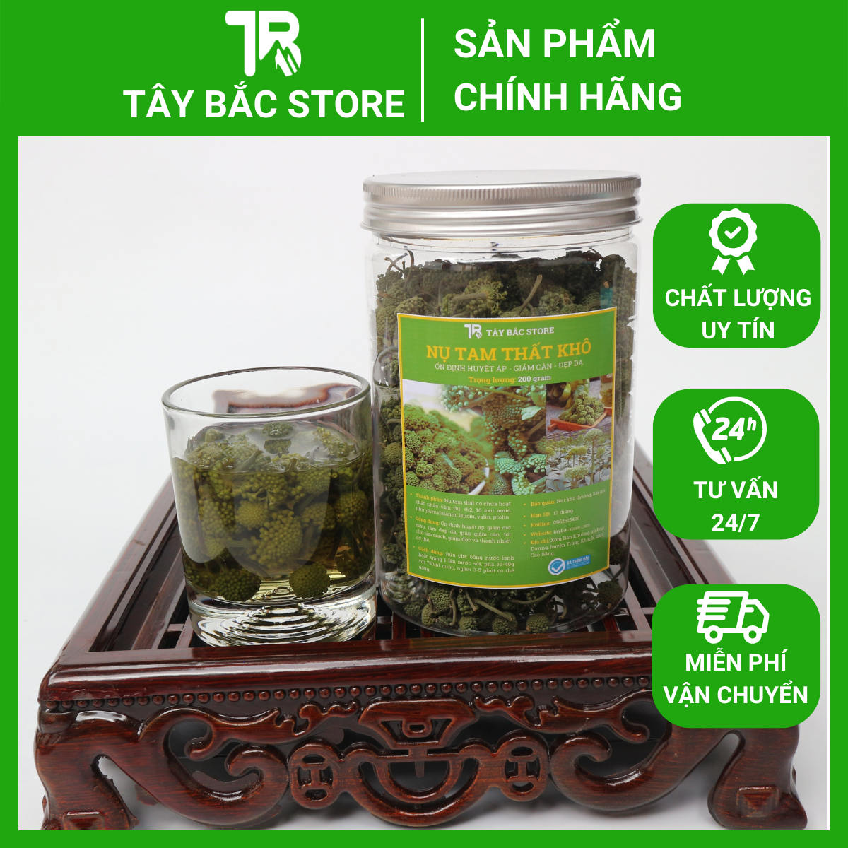 Nụ tam thất bao tử khô túi 500g hàng mới loại 1
