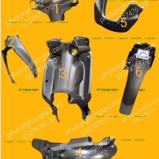 bộ 6 nhựa nhám đen xe Taurus zin yamaha Chính hãng