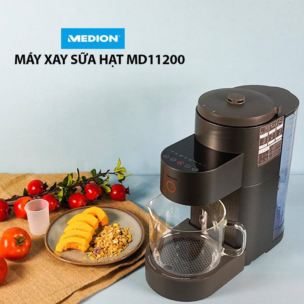 Máy làm sữa hạt medion md 11200, 1200w, 8 chương trình tự động, model 2021