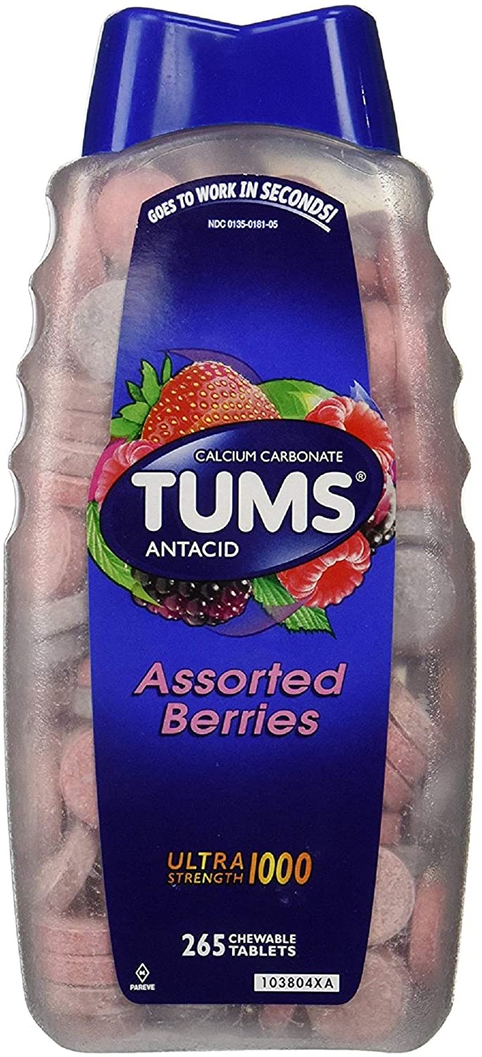 Viên Ngậm giảm đầy hơi khó tiêu #Tums  Antacid Assorted Berries - 265 viên