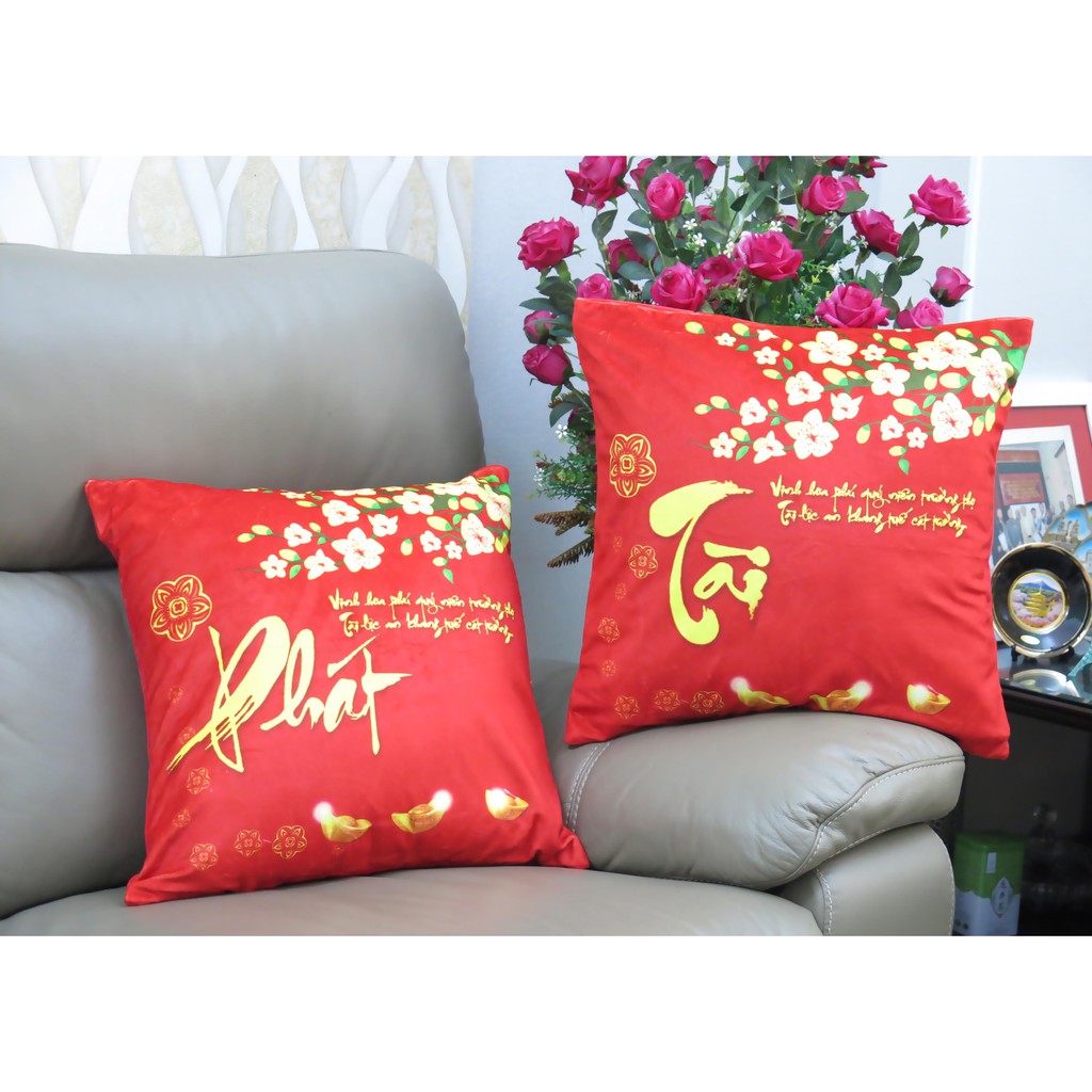 Set 2 vỏ gối phát tài