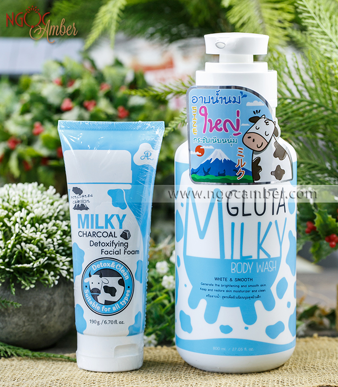 Sữa tắm con bò Gluta Milky Thái Lan 800ml