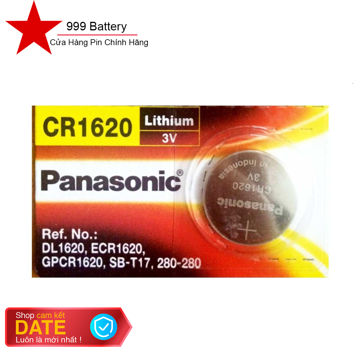 1 viên Pin cúc áo CR1620 hàng chính hãng Panasonic Lithium 3V