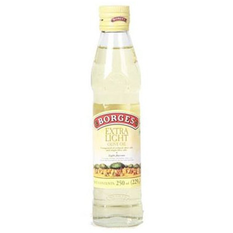 Dầu oliu nguyên chất không mùi BORGES dung tích 250ml nhập từ Tây Ban Nha tốt cho trẻ nhỏ, mẹ bầu và chế độ ăn eat clean, healthy