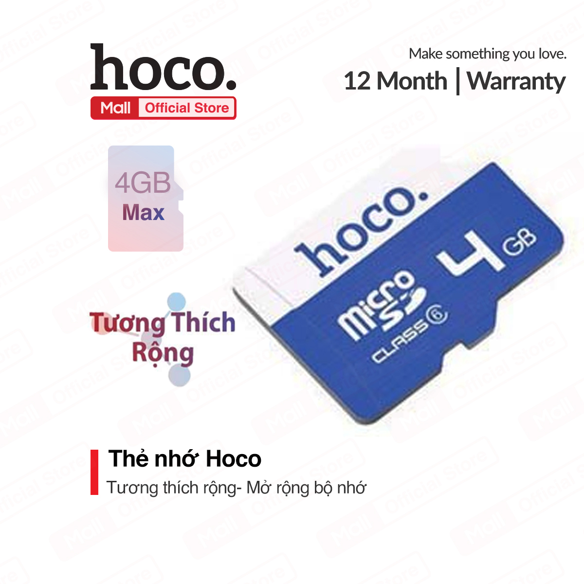 Thẻ nhớ hoco tốc độ cao 4gb tf micro-sd