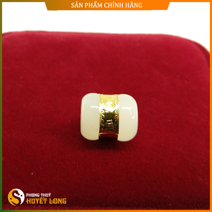Charm lu thống bạch ngọc mạ vàng, charm mix vòng tay - trang sức
