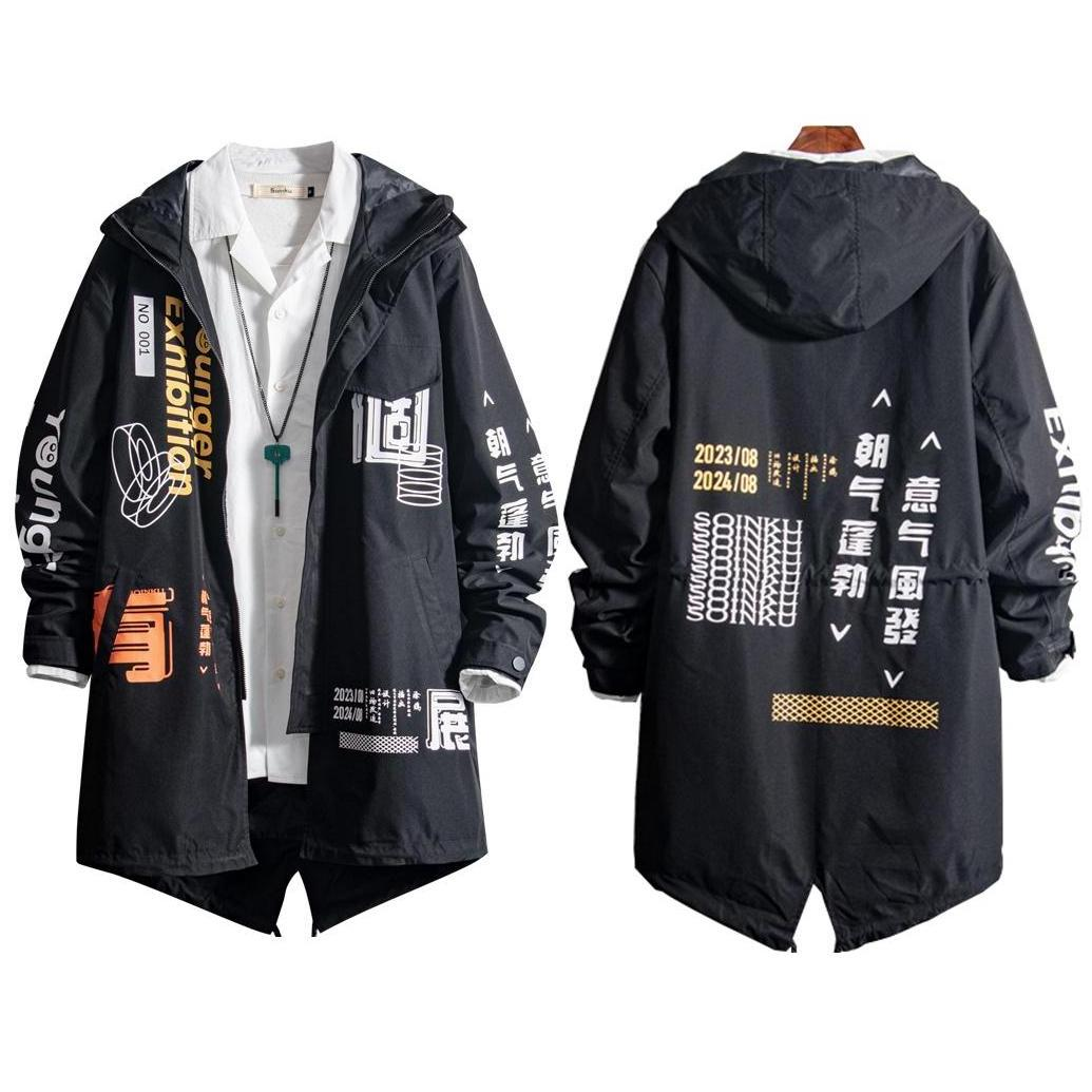 Áo Khoác Mỏng Nhẹ Nam Liền Mũ Phối Họa Tiết Trẻ Trung Kiểu Dáng Hàn Quốc Thanh Lịch Thời Trang FORHIM AO KHOAC NAM 9000024