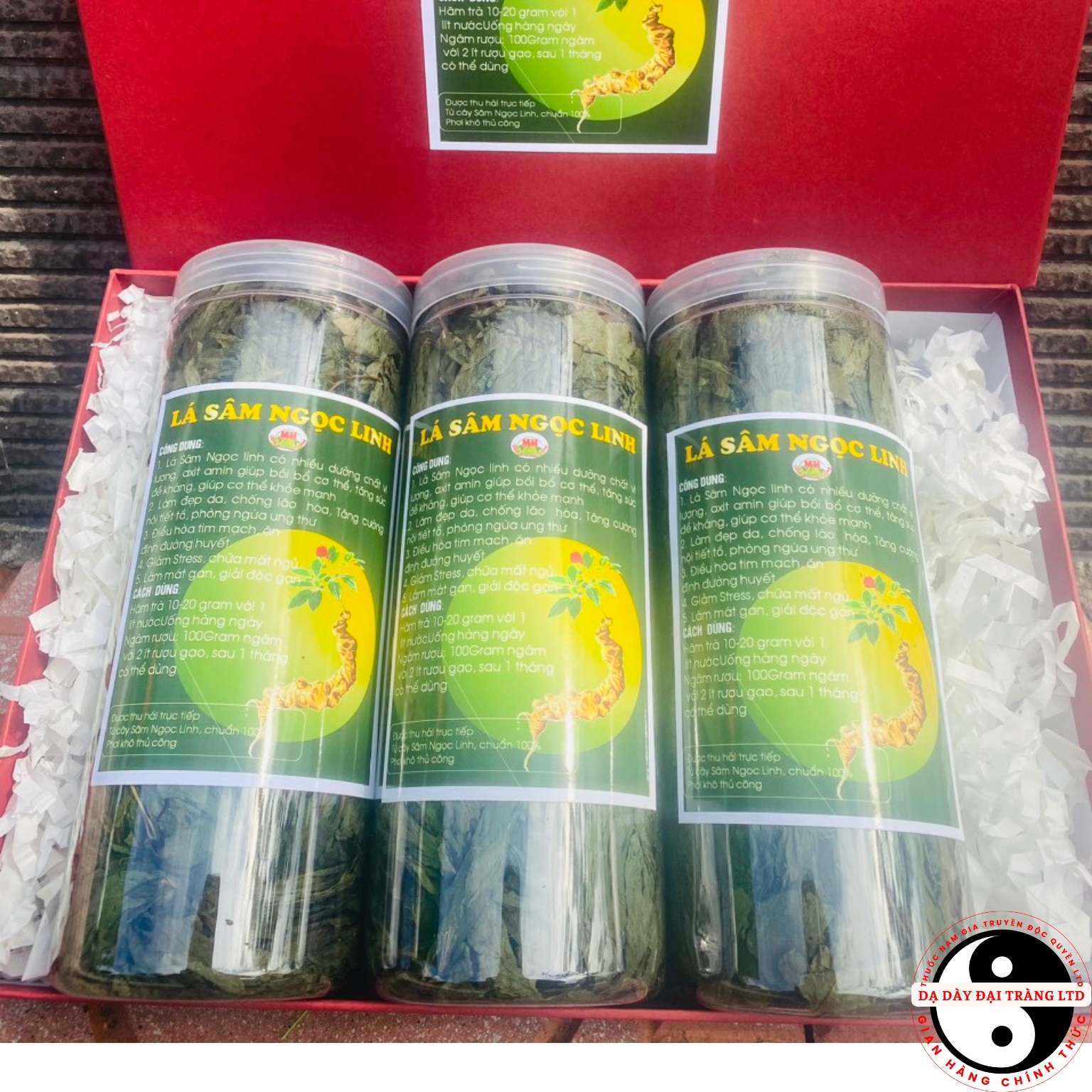Trà lá sâm Ngọc Linh khô thượng hạng , sấy lạnh từ lá sâm Ngọc Linh tươi giúp bồi bổ cơ thể, chống oxy hoá