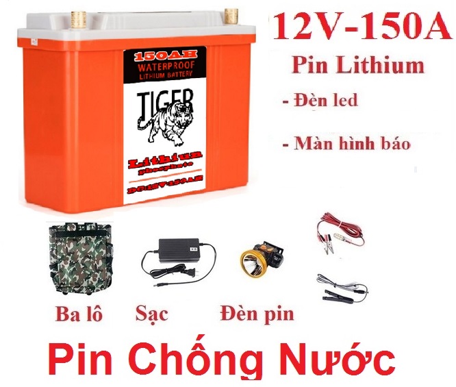 [Trả góp 0%] Bình Pin lithium 12V - 150Ah Chống thấm nước - Bình Pin lithium 12V - 150Ah